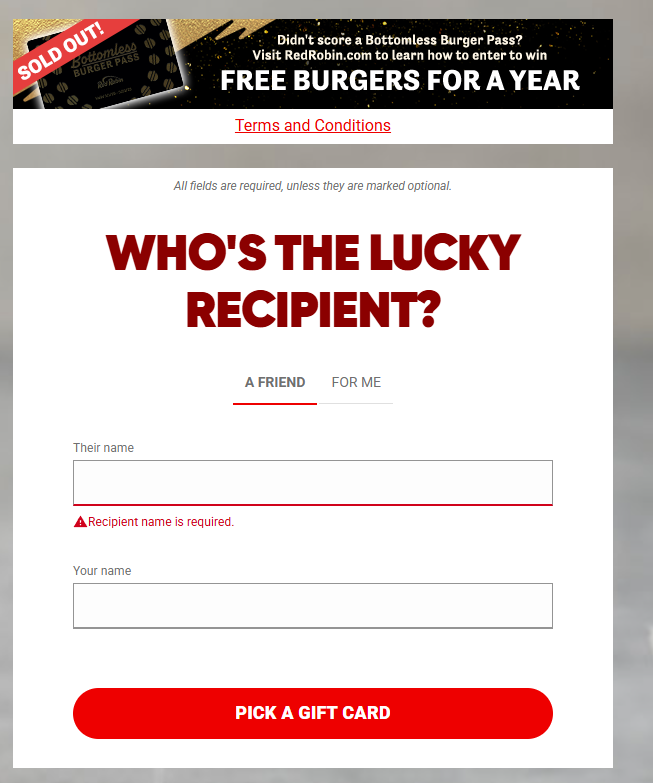 _Zyect's tweet image. finally got to the site and they're apparently all sold out. thank you for the fair competition red robin