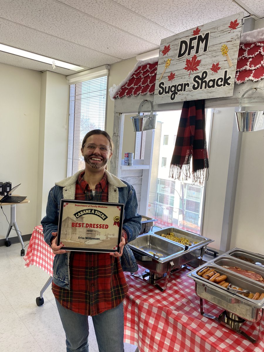 McGill Family Medicine (@mcgillfammed) on Twitter photo The Department of Family Medicine’s Wellness Committee organized a Sugar Shack party this morning for all the staff. It was such a sweet event! 🍁
Thank you to Ania, Michelle, Maxime and Andrew!
<a href="/McGillMed/">McGill Medicine and Health Sciences</a> The Department of Family Medicine’s Wellness Committee organized a Sugar Shack party this morning for all the staff. It was such a sweet event! 🍁
Thank you to Ania, Michelle, Maxime and Andrew!
<a href="/McGillMed/">McGill Medicine and Health Sciences</a>