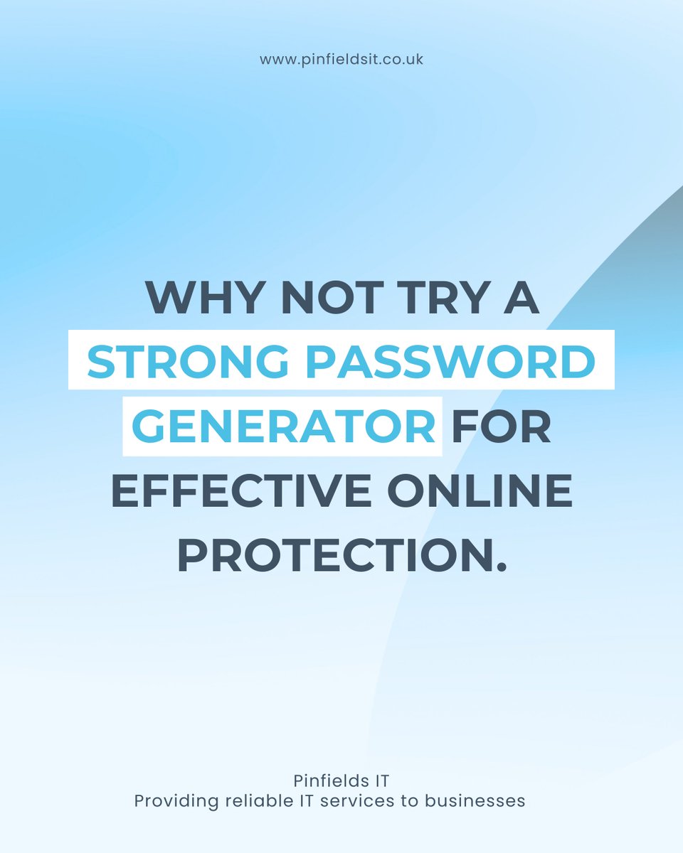 PinfieldsIT's tweet photo. Don't make yourself an easy target for cyber criminals.
Take a look at our guide for creating a strong password and keep yourself protected online.🔒
-
-
-
-
#ITServices #PinfieldsIT #Cybersecurity #ITSupport #TechInnovation #ManagedIT #TechForBusiness #PasswordSecurity https://t.co/X92AXlYEnf