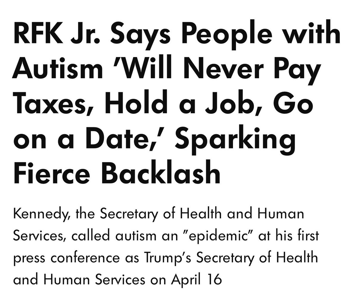Might just be me, but it feels like we’ve completed erased profoundly autistic people from society. A diagnosis that used to imply a lifetime of tragic disability—severe verbal challenges, struggles with emotional regulation, inability to care for oneself—is now lumped in on a
