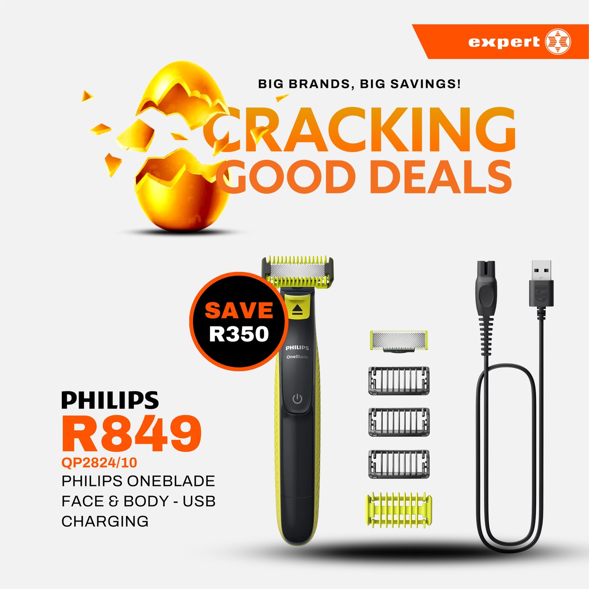 expertstores_sa's tweet photo. Groom smarter, not harder – with Philips at Expert!
From all-in-one groomers to the innovative OneBlade and smooth 3000X Series shavers, you’ll find cracking good savings up to R350! 💸
Shop now: https://t.co/C8XWaH43Qc
#ExpertSA #CrackingGoodDeals #Philips https://t.co/nfNgsvrkVG