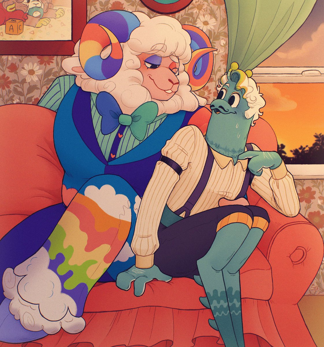 Qelo_draws's tweet image. I&apos;m back, I changed my phone so I haven&apos;t been following my social media very much, here are some drawings Here are my beautiful old people, I love old man yaoi 💖💕🦗🐏

#welcomehomeoc #welcomehomepuppetshow #puppetoc #OC