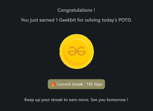 Mayank_kumar111's tweet photo. Day 154: Progress in programming built one small step at a time. With every bug squashed every concept.

@geeksforgeeks

#geekstreak2024 #dsa #learntocode #learndsa #160daysofcode #gfg #geeksforgeeks #CodingChallenge #162DaysOfCode #gfg160 #Day154 #CodeMastery #CodeExploration https://t.co/usjf63QHBF