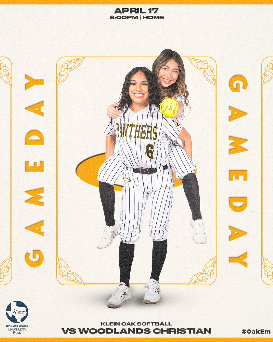Last friendly game vs <a href="/twcasoftball/">@twcasoftball</a> before we start playoffs at Jav Vela Field tonight! 6:00! Fill the stands and BE LOUD! <a href="/KleinISDAth/">Klein ISD Athletics</a> <a href="/KleinOak/">Klein Oak HS</a> <a href="/K_Oak_Athletics/">Klein Oak Panthers Athletics</a> <a href="/TXPrepSoftball/">Texas Prep Softball</a> <a href="/tx_school/">TxHighSchoolSoftball</a> <a href="/HoustonChronHS/">Houston Chronicle High School Sports</a> <a href="/vypehouston/">VYPE Houston</a> <a href="/thomashensley/">Thomas Hensley</a> <a href="/Coach_BCarp/">T. Brandon Carpenter</a> #OAKem
