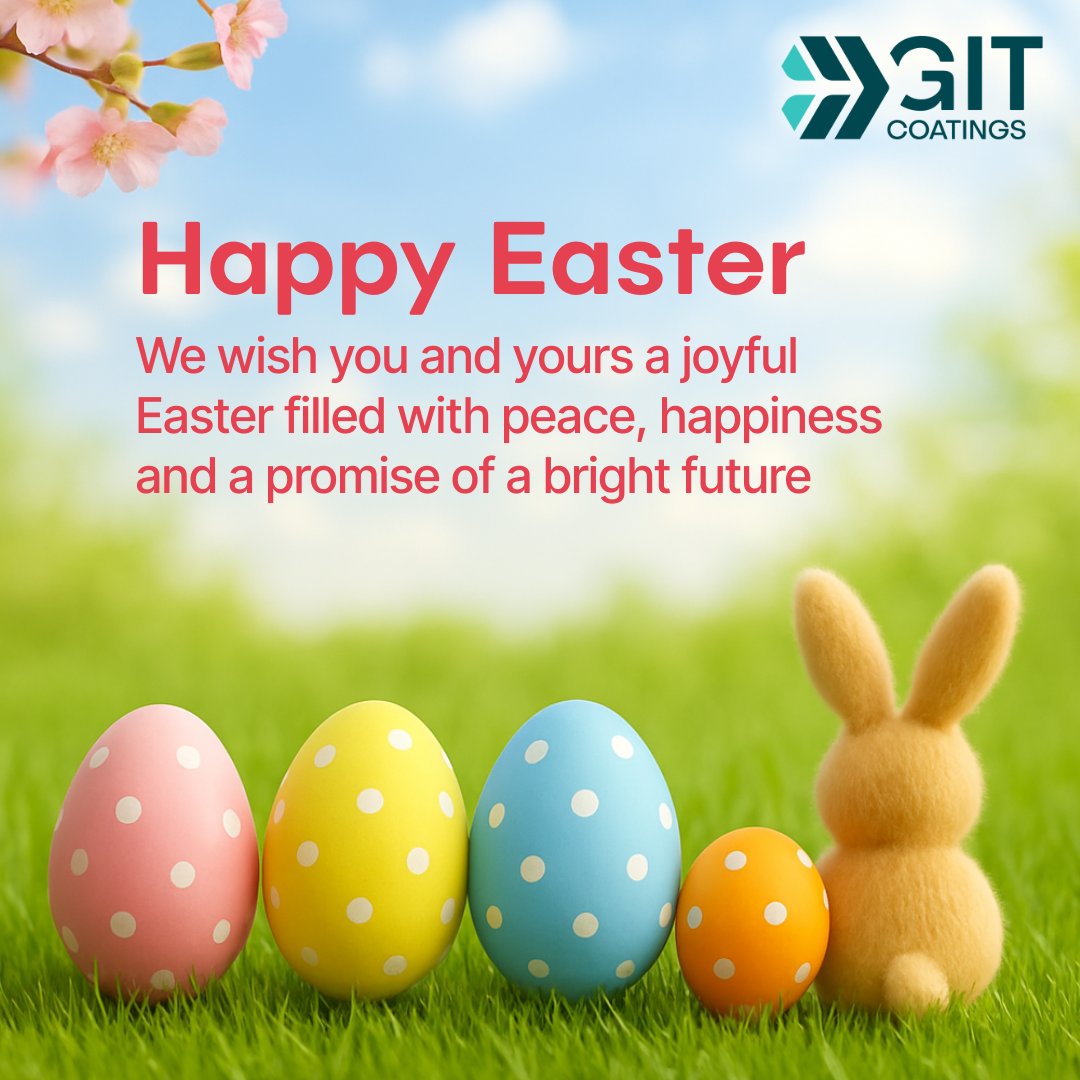 gitcoatings's tweet image. 🎉 Easter Greetings from GIT Coatings 🌸
 From our entire team, we wish you a joyful Easter filled with peace, happiness, and the promise of a bright future🌿⚓
Happy Easter! #Easter #EasterGreetings #Hoppy #HappyEaster