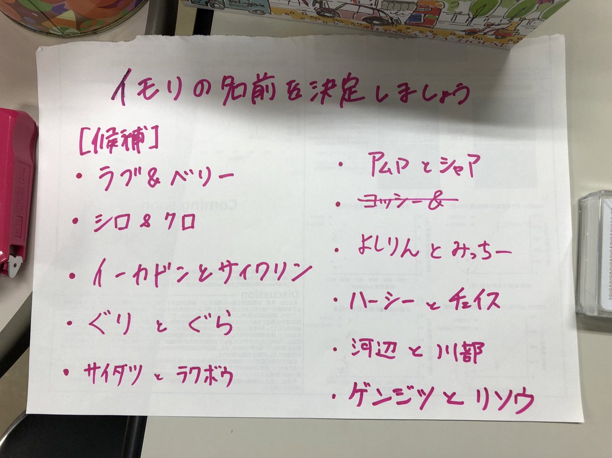 学生さんが、研究室で飼ってるイベリアトゲイモリ、まだ無名やったんかい。

『部屋とYシャツと私』に一票(だから、誰も知らんって)。