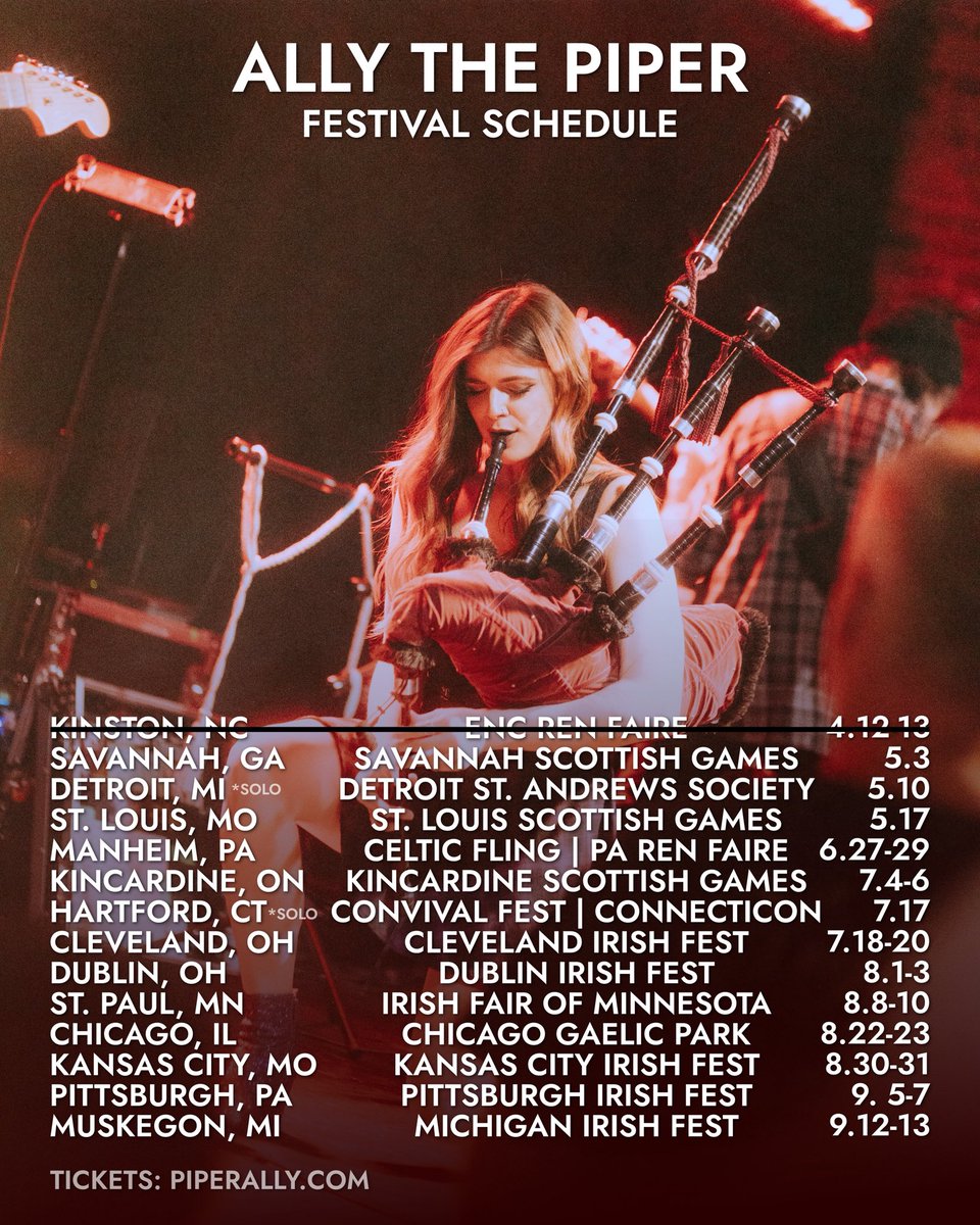 Come see me this spring and summer!!

Piperally.com