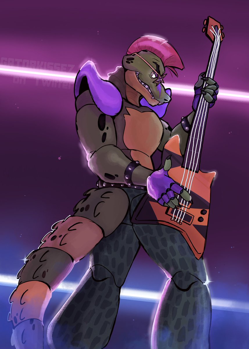 ROCK N’ ROLL!! 🐊🎸

#montgomerygator #montygator #fnafsb #fnaffanart