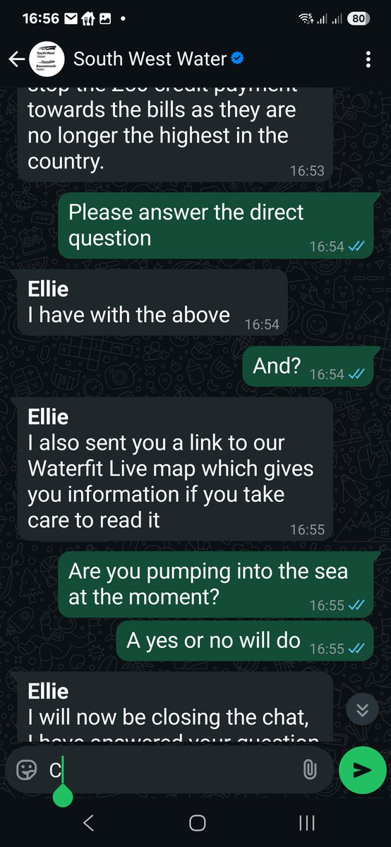 limeboyjoe's tweet photo. @SouthWestWater this Ellie is very rude!! https://t.co/JmF4zqAxFs