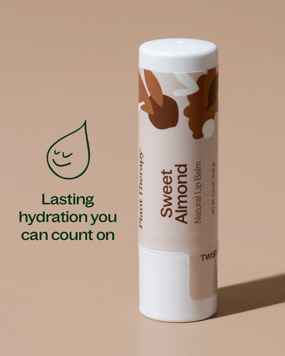 NEW lip balms are here! 💋

Wild Strawberry, Sweet Almond &amp; Unscented, made with nourishing botanicals to hydrate &amp; protect. 🌱
Eco Smart® containers break down faster in landfills to help reduce plastic waste. 🌎

Check them out!💚 planttherapy.com/collections/ne…
