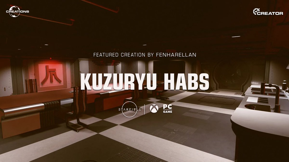 Ryujin and Taiyo have granted the public use of the Kuzuryu habs! In this free Creation by FenHarellan you'll receive:

🚀 15 unique interiors
🚀 4 new bridges
🚀 Over 67 habs total

Find them here: beth.games/3E8YDwh #Starfield