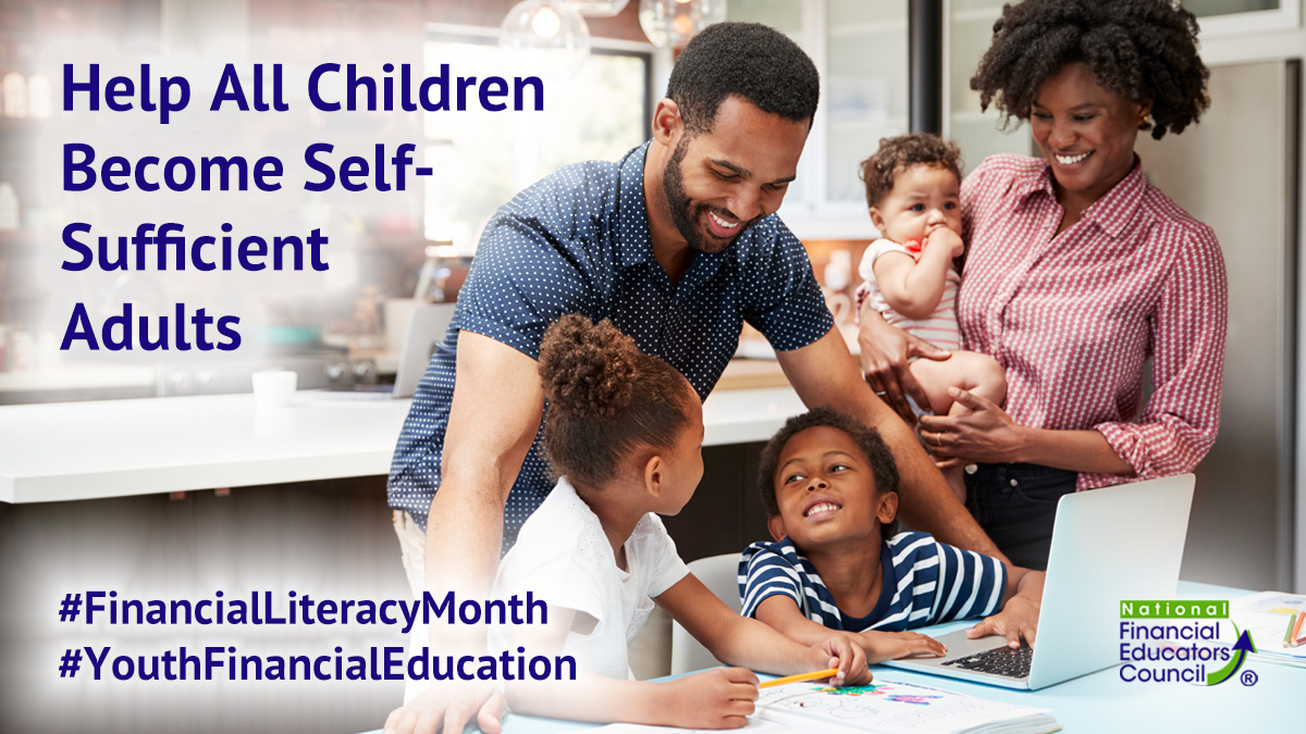 NFEC_FinEdu's tweet photo. Each child has a unique background and upbringing, which affects how kids learn to manage money. Financial education is the answer to developing youth into self-sufficient adults. https://t.co/wMYP4V1UEb #YouthFinancialEducation #FinancialLiteracyMonth #NFEC https://t.co/WcatOyw92Y