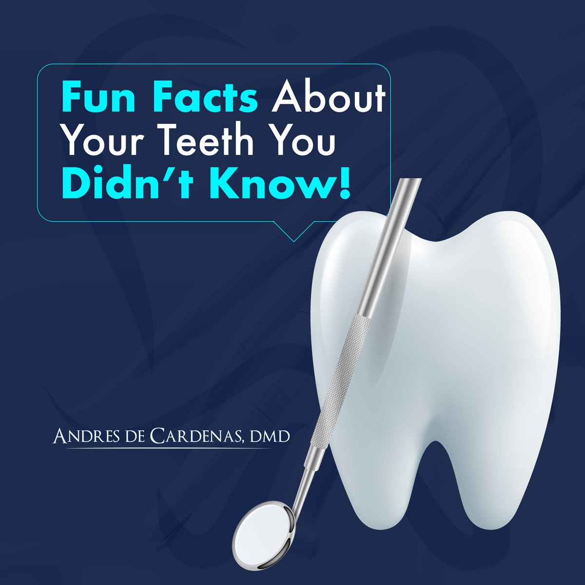 drdecardenas's tweet photo. Did you know your teeth are just as unique as your fingerprints? 🤯 

Learn more fun and surprising facts about your oral health! Taking care of your smile starts with knowledge. 🦷✨ 

#FunFacts #OralHealth #HealthySmile #DrAndresDeCardenas https://t.co/YYCJBnlHYG