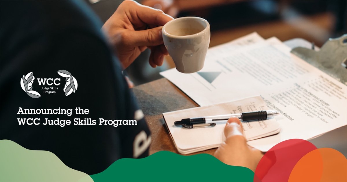 🏅 Announcing the all-new WCC Judge Skills Program: an in-person course for coffee pros looking to become a World Coffee Championships Judge. Learn rules, scoring, and CVA from certified reps locally in your region. ✏️ Find an event happening near you at bit.ly/3EyGRm0!
