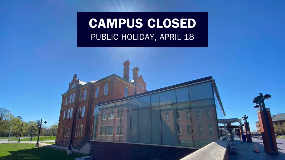 Reminder FSCS: Humber campuses are closed tomorrow, April 18, &amp; will reopen Monday, April 21.

#HumberFSCS  #PublicHoliday
