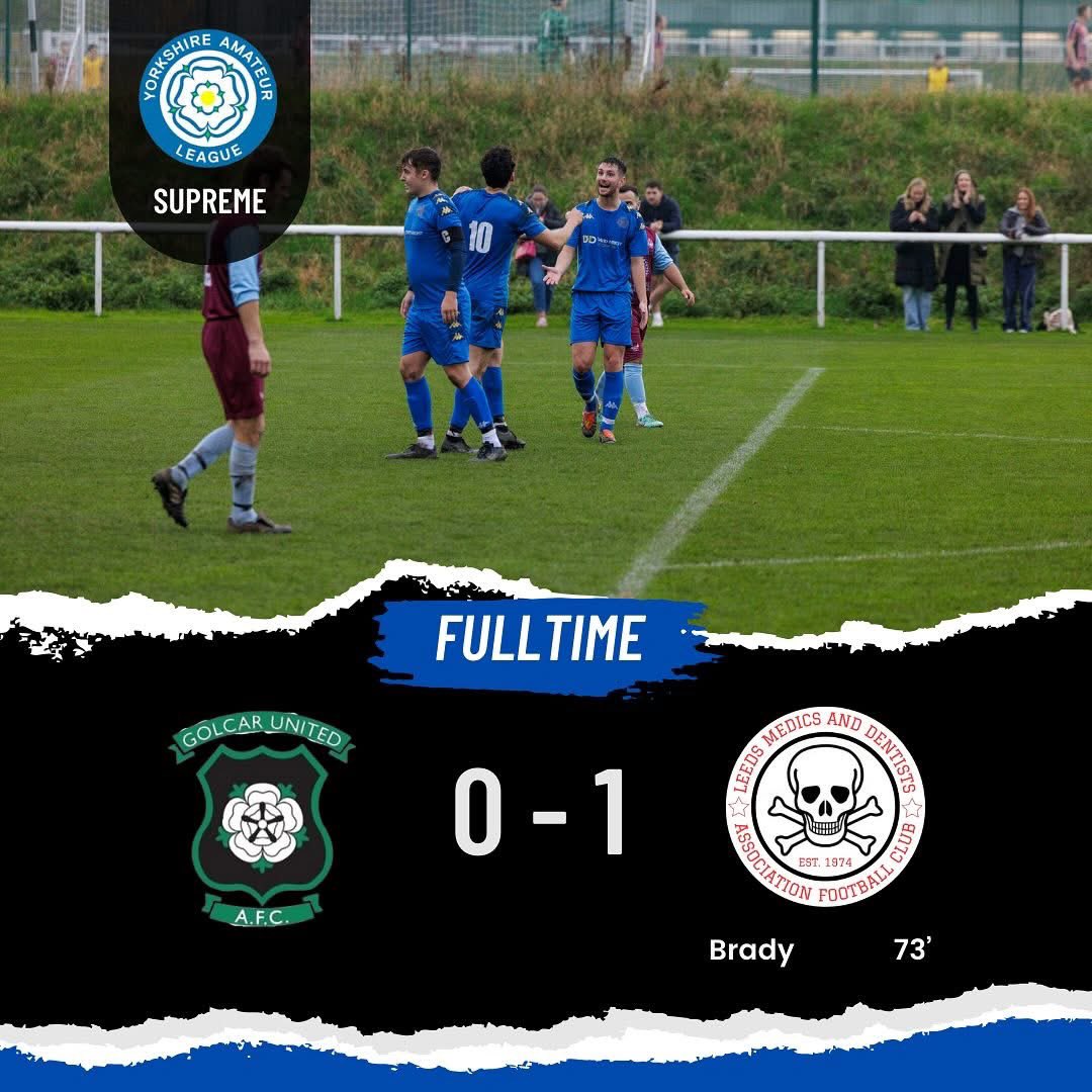 Last night our first team overcame a good <a href="/golcarunited/">Golcar United A.F.C</a> side. Not much split the two teams but in the end we managed to get a goal through the in form <a href="/NathB29/">Nathan Brady</a> and earn a hard fought victory in what was a physical game.
Attention now turns to Saturdays game v <a href="/R1_Rovers/">Route One Rovers</a>

#LMDAFC