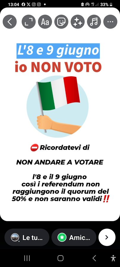 Se #CGIL e #clandestini vi stanno sul cazzo allora non bisogna andare a votare i #Referendum2025 dell'8 e 9 giugno per non far raggiungere il quorum quindi:
#ReferendumTuttialMare