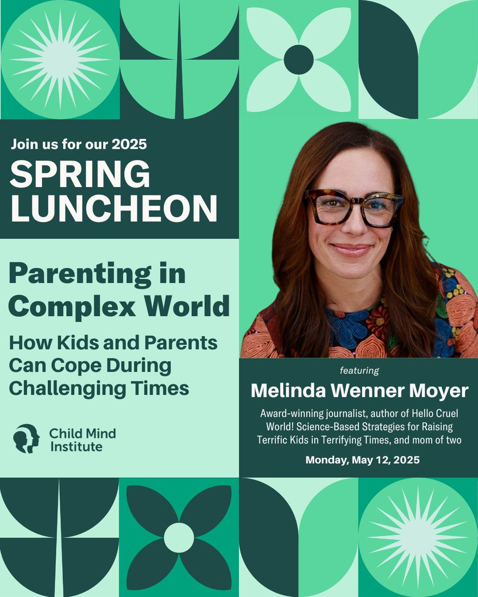 Child Mind Institute (@childmindinst) on Twitter photo Our upcoming Spring Luncheon features award-winning journalist Melinda Wenner Moyer (<a href="/lindy2350/">Melinda Wenner Moyer</a>) as we ask the question – How can parents and children cope during challenging times?
Melinda Wenner Moyer will engage in an important conversation with Dr. Adam Zamora of the Child Our upcoming Spring Luncheon features award-winning journalist Melinda Wenner Moyer (<a href="/lindy2350/">Melinda Wenner Moyer</a>) as we ask the question – How can parents and children cope during challenging times?
Melinda Wenner Moyer will engage in an important conversation with Dr. Adam Zamora of the Child