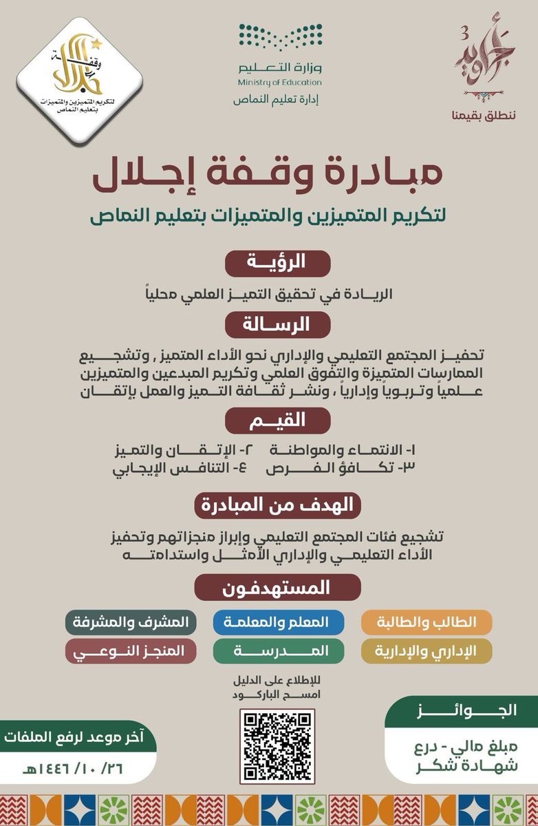 #أجاويد3 - محافظة النماص
"ننطلق بقيمنا"
<a href="/ajaweedAseer/">أجاويد</a> 

مبادرة وقفة إجلال

ajaweed.kku.edu.sa