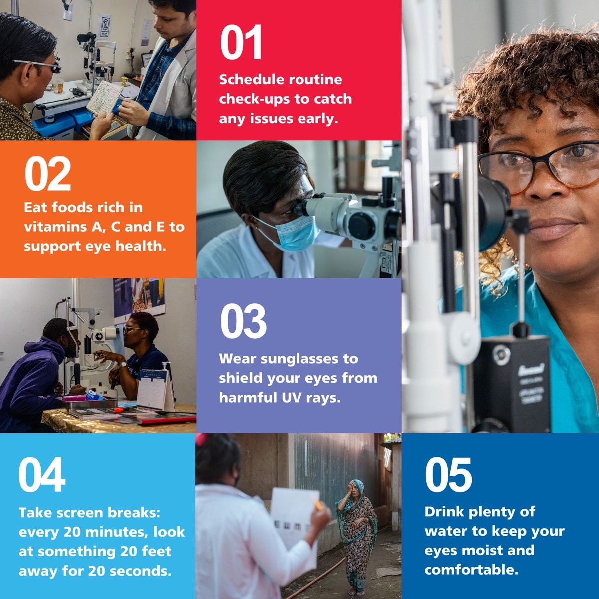 OpEyesight's tweet image. Your eyes are your window to the world. Give them the care they deserve.  Here are 5 #simple #tips to help keep your eyes healthy. 

#ProtectYourEyes #EyeHealth #SaveSight #loveyoureyes