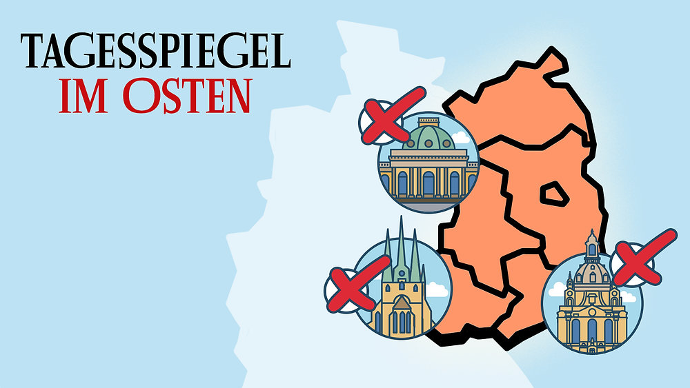 1/Nachrichten aus dem aktuellen Newsletter - drei Tage Ostdeutschland:
Montag:
Anwohner entdecken eine schwarze, rassistische Puppe auf einem gebastelten elektrischen Stuhl vor einem Kindergarten in Bannewitz. Die Polizei stellt das Konstrukt sicher, der Bürgermeister verurteilt