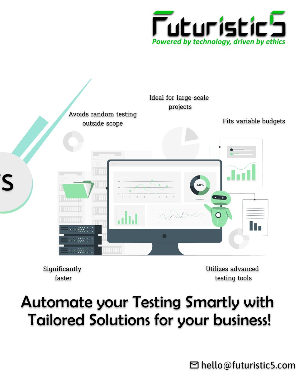 Futuristic5 IT Solutions (@_futuristic5) on Twitter photo Manual or #AutomationTesting β which drives your software better?
We help you scale smarter with custom testing solutions.
β
Quality
β
Speed
β
Flexibility
π©: Contact: hello@futuristic5.com
π: futuristic5.com
#Futuristic5 #TechServices #QA #Pune #India Manual or #AutomationTesting β which drives your software better?
We help you scale smarter with custom testing solutions.
β
Quality
β
Speed
β
Flexibility
π©: Contact: hello@futuristic5.com
π: futuristic5.com
#Futuristic5 #TechServices #QA #Pune #India