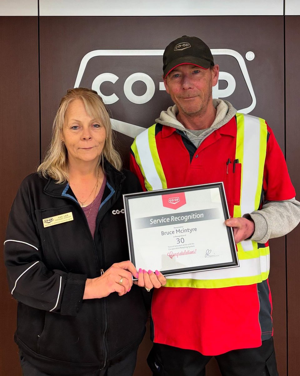 Congratulations Bruce McIntyre on 30 incredible years of service with Sherwood Co-op! Bruce is a helpful guy who is behind the scenes, working as a receiver at our Winnipeg Street Home Centre. His dedication, reliability, &amp; great sense of humour make him a true gem in our team.