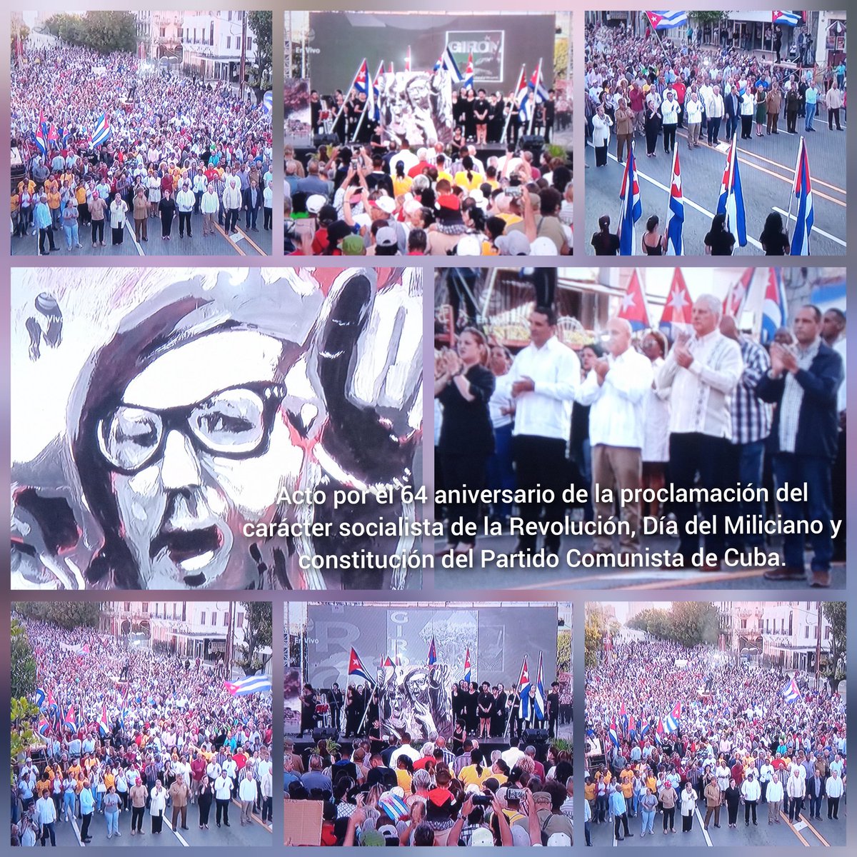 16 de abril. Día del Miliciano, 64mo. Aniversario de la proclamación del carácter socialista de la Revolución y de la constitución del Partido Comunista de Cuba.
<a href="/InimetCuba/">Inimet</a>