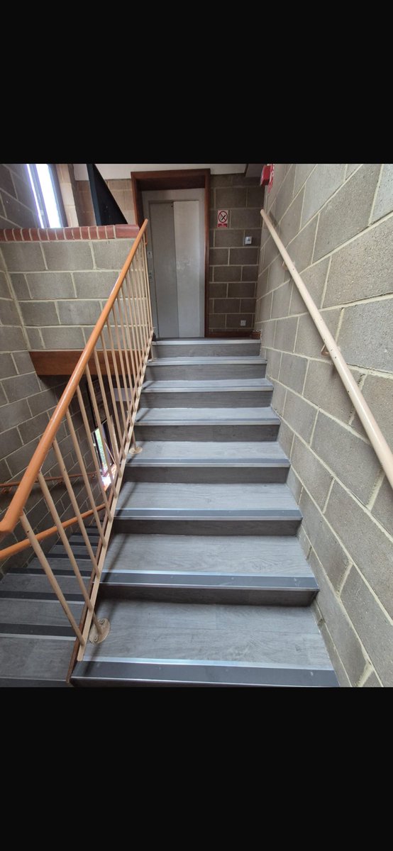 Polysafe Wood FX flooring brings a natural warmth to this church office, while Forbo Surestep Wood with Morleys nosings adds a touch of elegance to the church hall staircase—all supplied and installed by Deco Floors.🏢

📞 020 8364 4637
✉️ sales@decofloors.co.uk