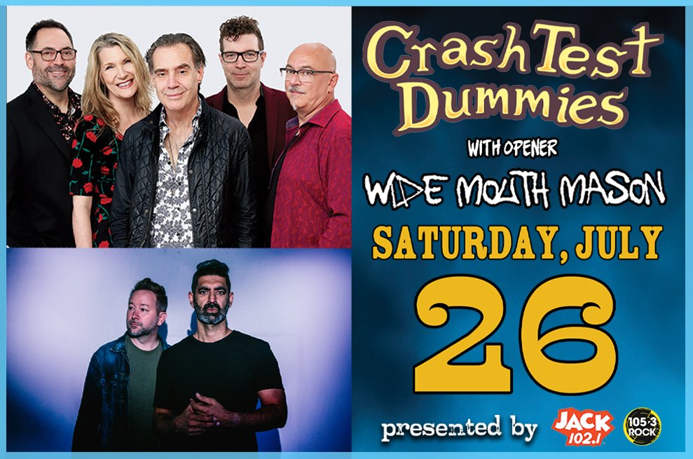 We're thrilled to be performing at the Medicine Hat Exhibition &amp; Stampede in Medicine Hat, Alberta on July 26th. We'll be rockin' out with Wide Mouth Mason!

Tickets available now at crashtestdummies.com
