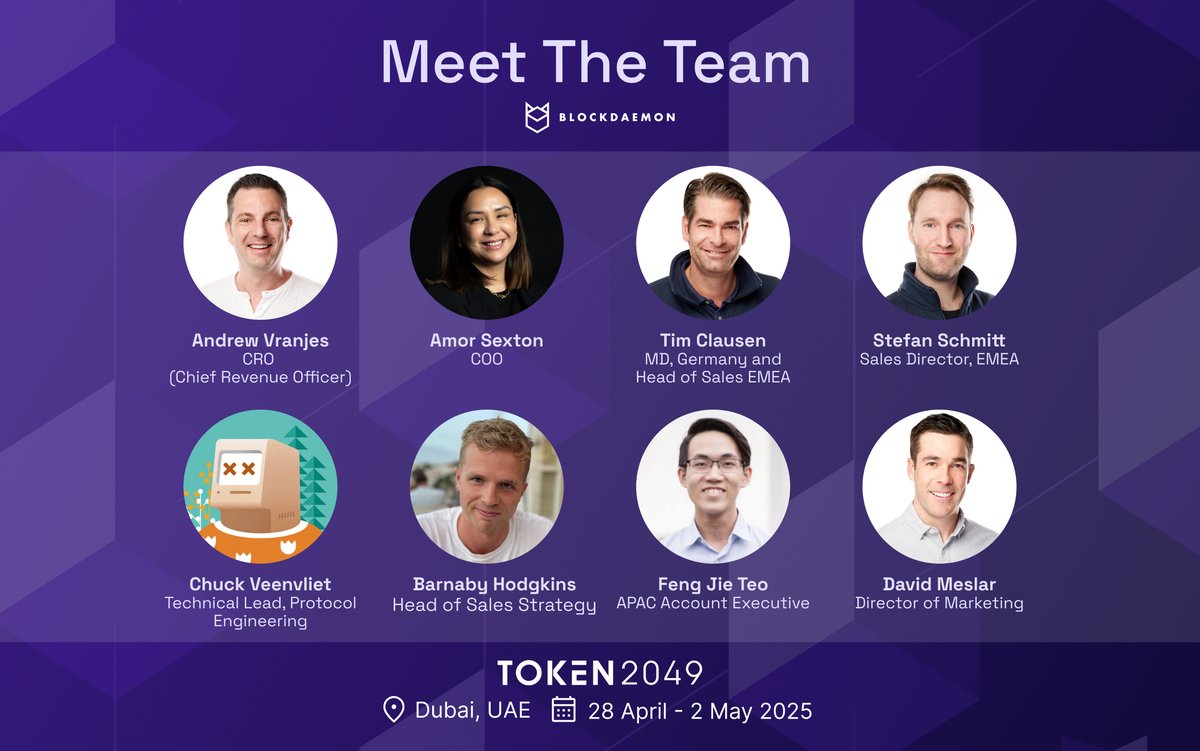 🚀 TOKEN2049 Dubai is right around the corner! 

😈 Reach out to grab a coffee with the Blockdaemon team ☕️ or join us for our exclusive BRUNCH &amp; CONNECT on 29 April, co-hosted with <a href="/Accenture/">Accenture</a>, <a href="/chainlinklabs/">Chainlink Labs</a>, and <a href="/OpenEden_X/">OpenEden</a>

RSVP now 👉lu.ma/rwf3e7vz