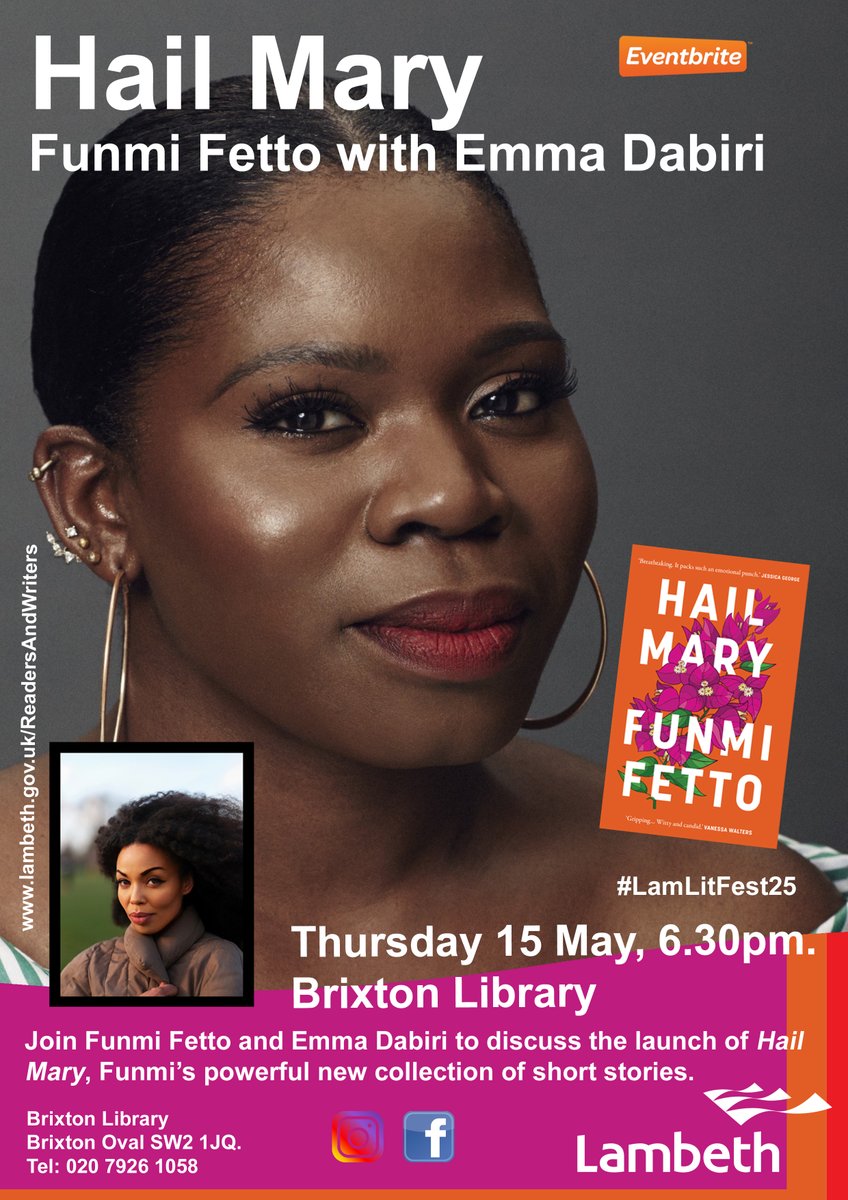 Oneworld Publications (@oneworldnews) on Twitter photo Don't miss <a href="/FunmiFetto/">Funmi Fetto</a> and <a href="/EmmaDabiri/">Emma Dabiri</a> discussing all things Hail Mary on Thursday 15th May!
Tickets available here ā”ļø eventbrite.co.uk/e/hail-mary-wi⦠Don't miss <a href="/FunmiFetto/">Funmi Fetto</a> and <a href="/EmmaDabiri/">Emma Dabiri</a> discussing all things Hail Mary on Thursday 15th May!
Tickets available here ā”ļø eventbrite.co.uk/e/hail-mary-wiā¦