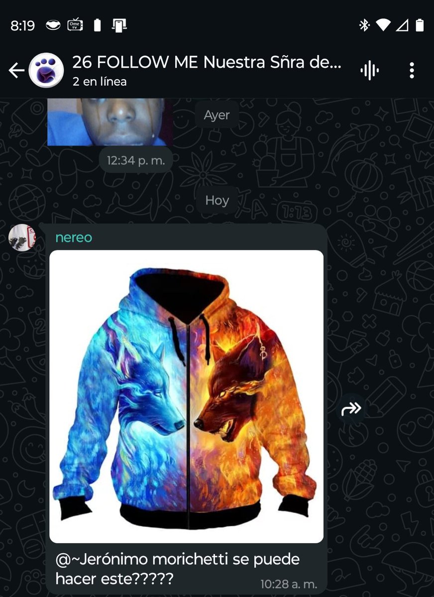 Absolutamente todo el curso matandose x una campera
Nereo: