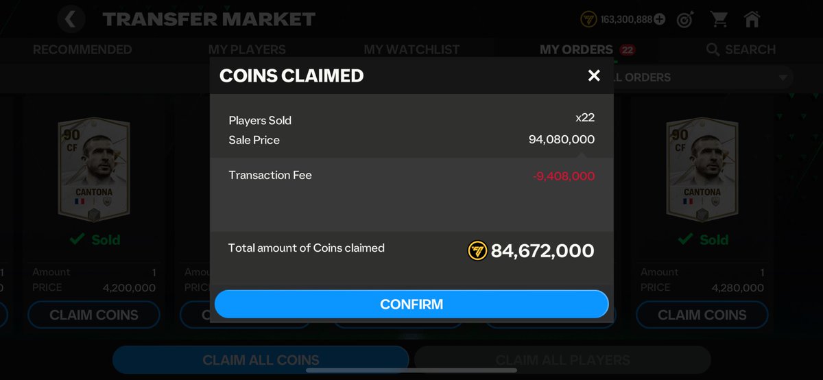 NeonFc26's tweet photo. Huge shoutout to the GOAT 🐐 for that investment 💰 tip @Beastlyeafc 
Bought low, sold high — easy coins made 💲

In total invest 670 M total profit 198 M in just 3 days 🔥

Appreciate you, fam!
#FCMobile #WMove #Neonfc24 https://t.co/3w7BVyMCKm