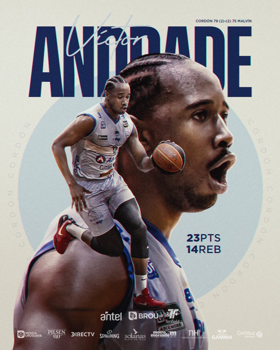 FUBB - Selección Uruguaya (@fubbuy) on Twitter photo 🤯 El partido de V1️⃣CTOR
23 puntos y 14 rebotes para el triunfo de <a href="/ClubCordon1/">Club Cordón</a>.
#LaLiga🏀 🤯 El partido de V1️⃣CTOR
23 puntos y 14 rebotes para el triunfo de <a href="/ClubCordon1/">Club Cordón</a>.
#LaLiga🏀