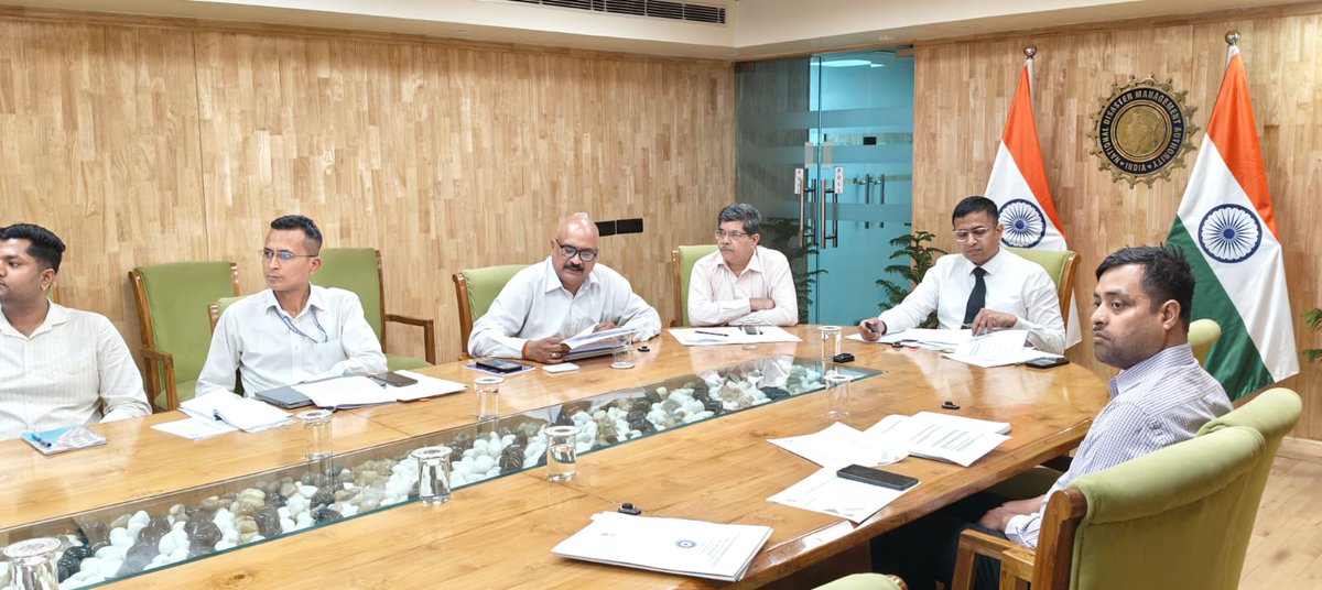 ndmaindia's tweet photo. "India participates in BRICS Disaster Management Working Group webinar, discussing crucial themes: Early Warning &amp; Early Action and Addressing Inequality to Reduce Vulnerability #BRICS #DisasterManagement #DRR" https://t.co/2dPfquocgq