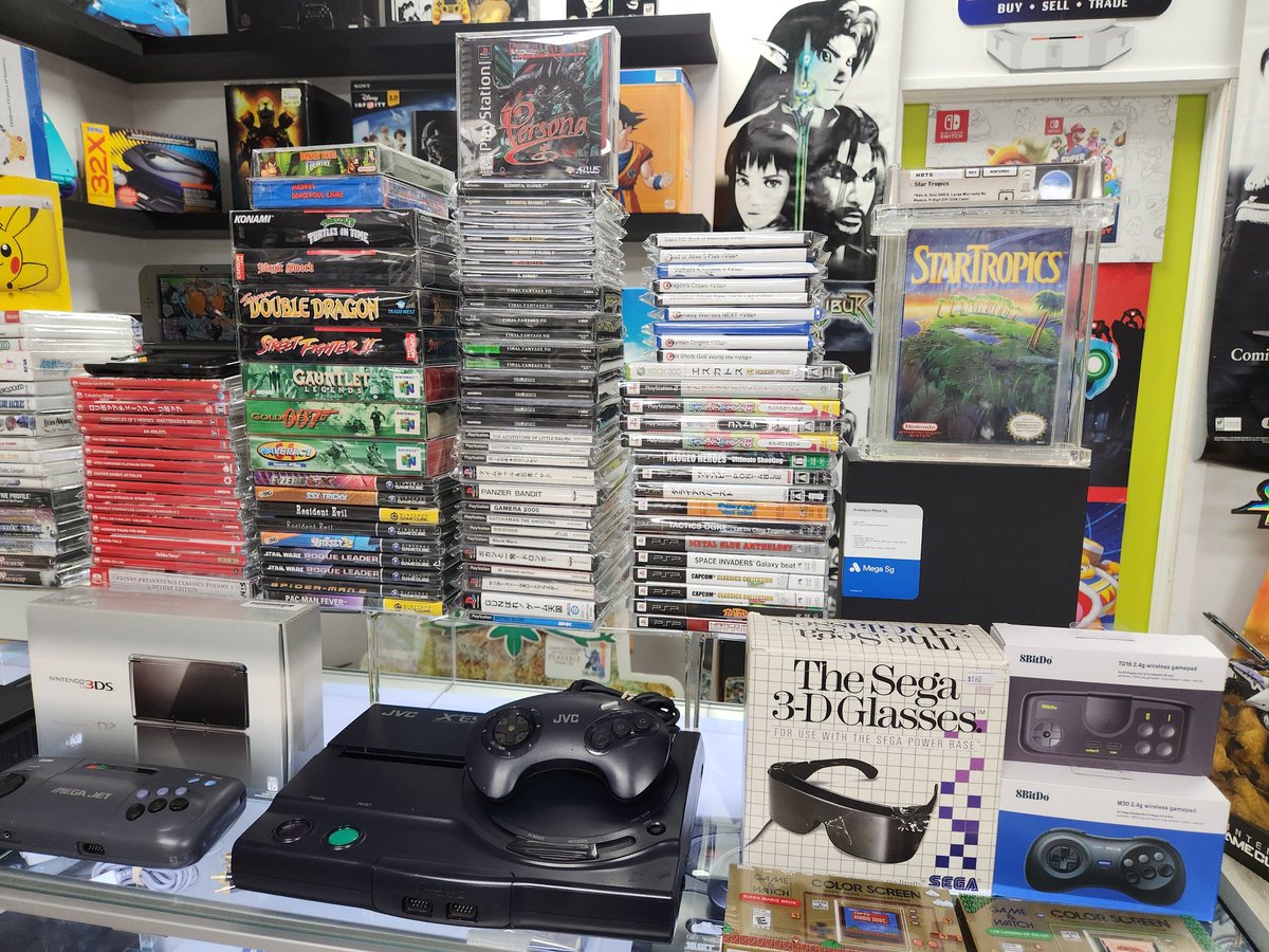 dimension_retro's tweet photo. Restocking our Arlington Heights store with some 🔥 🔥 🔥!!
We are Retro Dimension!
We are always buying! Cssh/store credit. 
https://t.co/x0r72G7VfF
#ArlingtonHeightsIllinois #arlingtonheights #Illinois #retrogames #videogamestore #nintendo #sega #turbografx16 #buyselltrade https://t.co/ew7yJ2KTn5