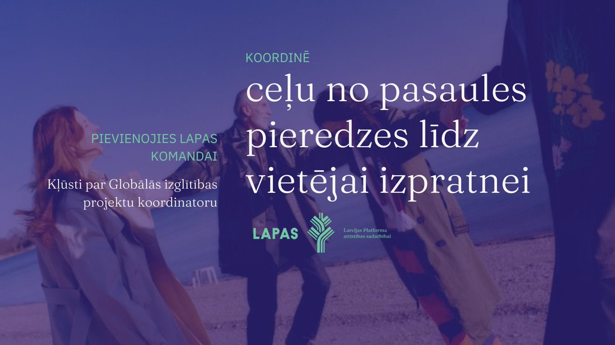 Latvijas Platforma attīstības sadarbībai (LAPAS) (@lapas_lv) on Twitter photo #teirdarbs LAPAS aicina pievienoties savai komandai projektu koordinatoru, kas veicinās globālās izglītības attīstību sadarbībā ar mūsu nacionālajiem un starptautiskajiem partneriem. Vairāk informācijas: lapas.lv/news/2025-04-1… #teirdarbs LAPAS aicina pievienoties savai komandai projektu koordinatoru, kas veicinās globālās izglītības attīstību sadarbībā ar mūsu nacionālajiem un starptautiskajiem partneriem. Vairāk informācijas: lapas.lv/news/2025-04-1…