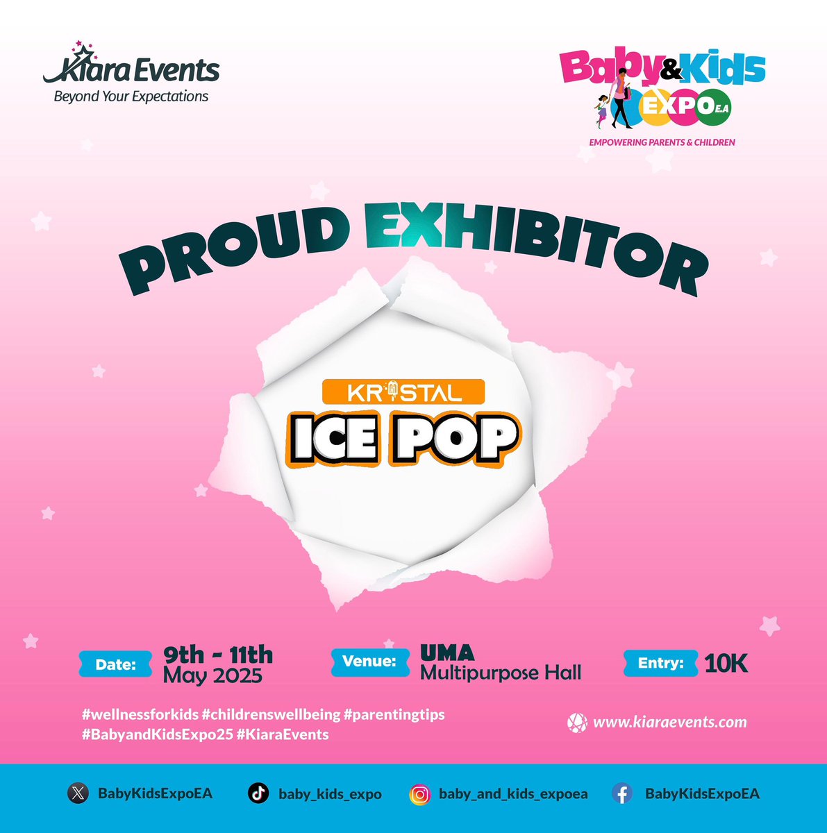 🍧 Krystal Ice Pop is bringing fruity fun to the Baby &amp; Kids Expo 2025! 🍍🍊🍉 Naturally made from real fruit—refreshing, healthy, and perfect for your little ones! 🧒🏽👧🏿
#BabyandKidsExpo25 #KrystalIcePop #NaturalFruit #HealthyTreatsUG #KiaraEvents #FruitLovers #ParentingUG