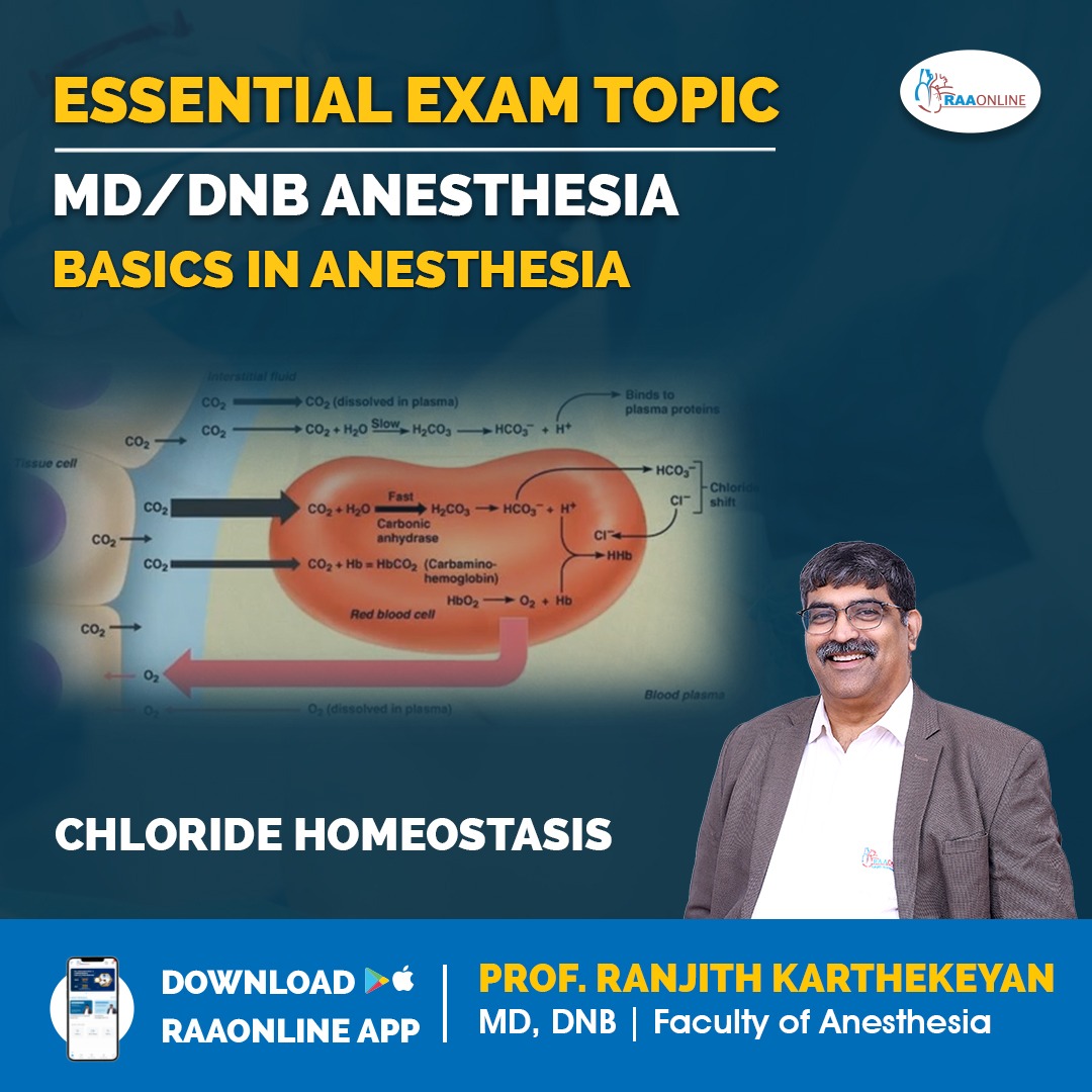 Raaonline's tweet photo. Essential Exam Topic in MD/DNB Anesthesia - Chloride Homeostasis by Prof. Ranjith Karthekeyan on the RAAONLINE App.
Android: https://t.co/fSlaHVpc0T 
IOS: https://t.co/oJAMS4dSCa
Contact: +91-9994994266
#raaonline #anesthesia #basicanesthesia #chloride #homestssis https://t.co/xsIf1ztTbJ