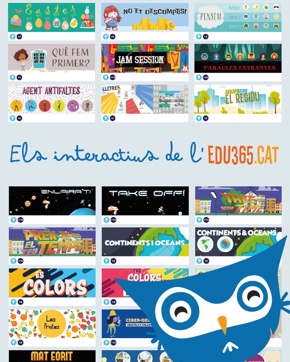 edu365's tweet photo. El cos humà, sumes, restes, electricitat, lectura, lletres, aranès, geografia, reciclatge… trobareu aquests temes i d'altres als nostres #interactius! Proveu-los i passeu una estona ben divertida!
🔗 https://t.co/XeY7GsNZEk
#infantil #primària #secundària #Edu365 https://t.co/gwvCHQ3IfV