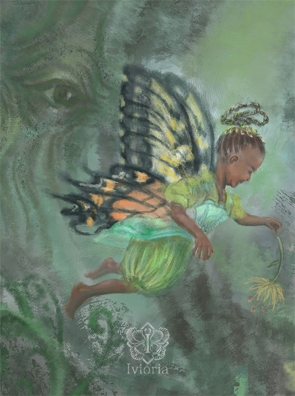 Hello #artmoots ! this is my digital painting of a little fairy playing in a magical forest 🧚‍♀️🎨