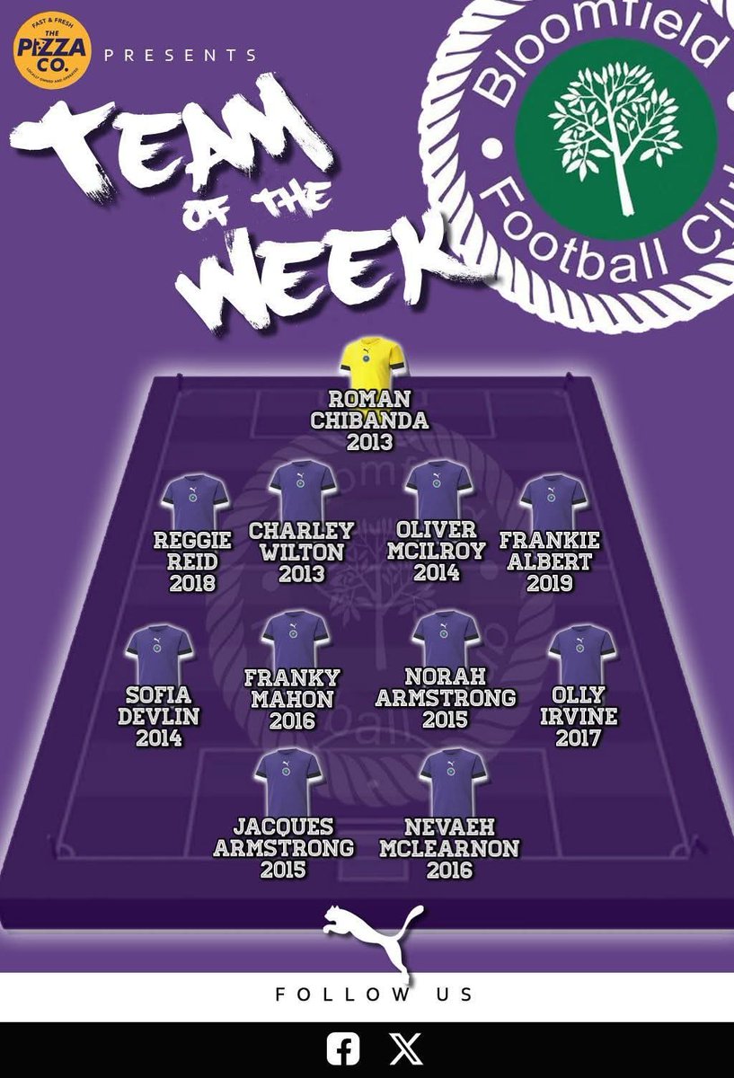 Congratulations to this weeks Pizza-co Belfast TOTW 💜