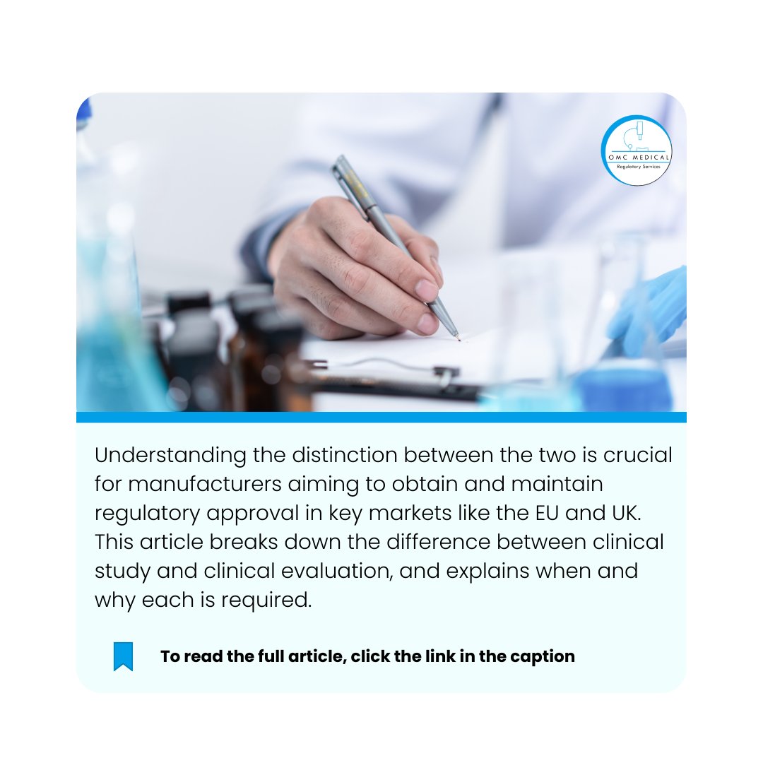 Clinical Study vs. Clinical Evaluation – What’s the Real Difference? 🤔🔍
Understanding the two is key for regulatory success in the EU &amp; UK medical device markets.
📖 Dive deeper to know when &amp; why each is required.
👉 Read more: tinyurl.com/mra238k9

#clinicalresearch