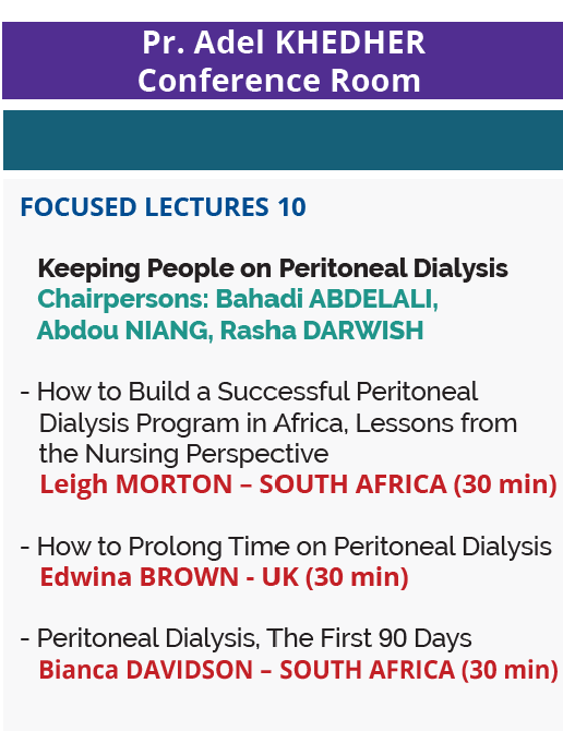 Int. Soc. for Peritoneal Dialysis (@ispd1) on Twitter photo Aujourd'hui à 14h30 / Today at 2:30PM
Maintenir les patients en dialyse péritonéale / Keeping People on Peritoneal Dialysis
🌍Construire un programme de DP en Afrique
🕰️Prolonger la durée en DP
📅Les 90 premiers jours
<a href="/AfricanAFRAN/">African Association of Nephrology (AFRAN)</a> <a href="/AfricanAFRAN/">African Association of Nephrology (AFRAN)</a> <a href="/Stndt_tn/">Stndt</a> <a href="/ISNkidneycare/">Int Society of Nephrology</a> Aujourd'hui à 14h30 / Today at 2:30PM
Maintenir les patients en dialyse péritonéale / Keeping People on Peritoneal Dialysis
🌍Construire un programme de DP en Afrique
🕰️Prolonger la durée en DP
📅Les 90 premiers jours
<a href="/AfricanAFRAN/">African Association of Nephrology (AFRAN)</a> <a href="/AfricanAFRAN/">African Association of Nephrology (AFRAN)</a> <a href="/Stndt_tn/">Stndt</a> <a href="/ISNkidneycare/">Int Society of Nephrology</a>