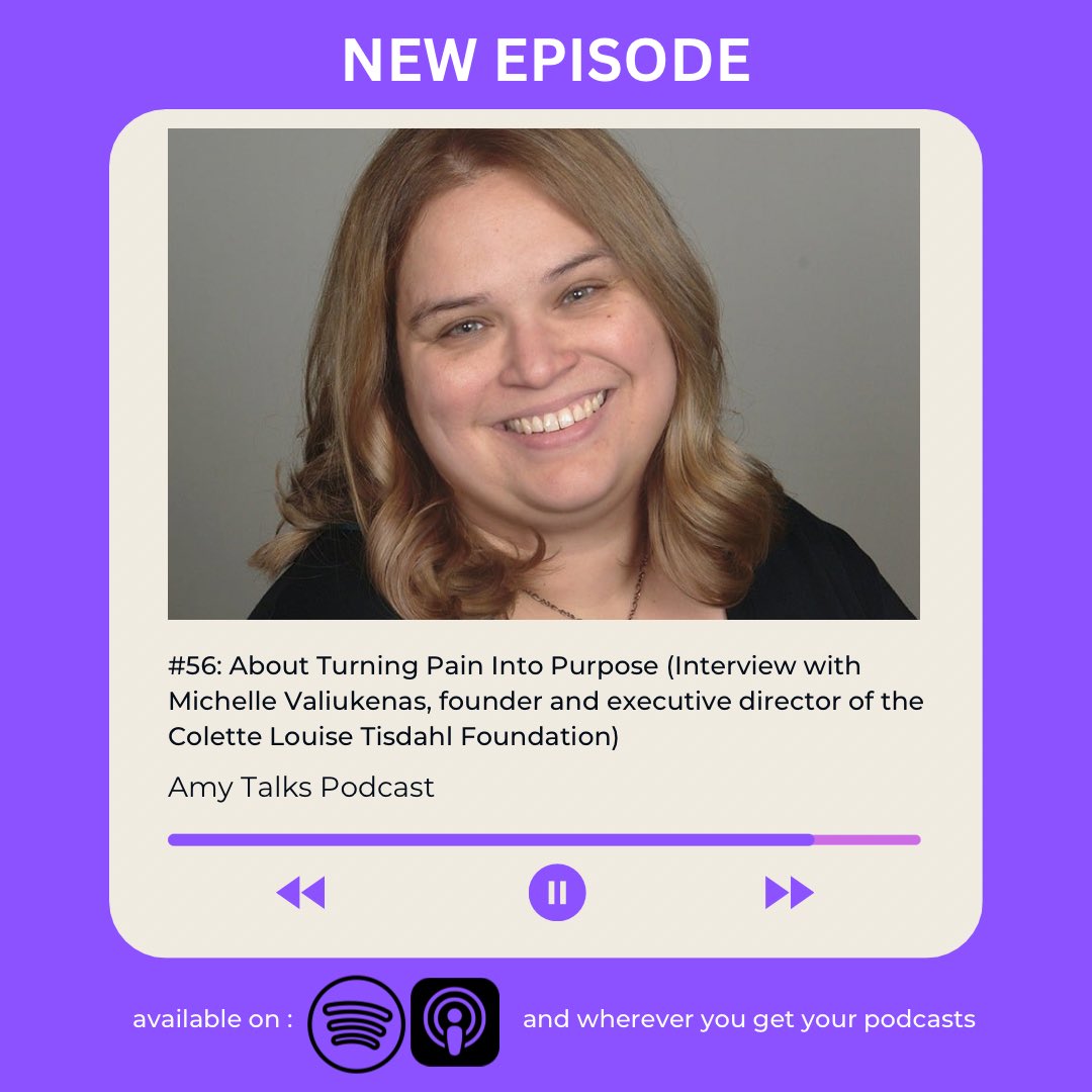 NEW EPISODE - #56: About Turning Pain into Purpose

I speak to Michelle Valiukenas, founder and executive director of the Colette Louise Tisdahl Foundation, about providing financial assistance to those whose babies are unwell or recently passed.

LISTEN: spoti.fi/3RSWyHL