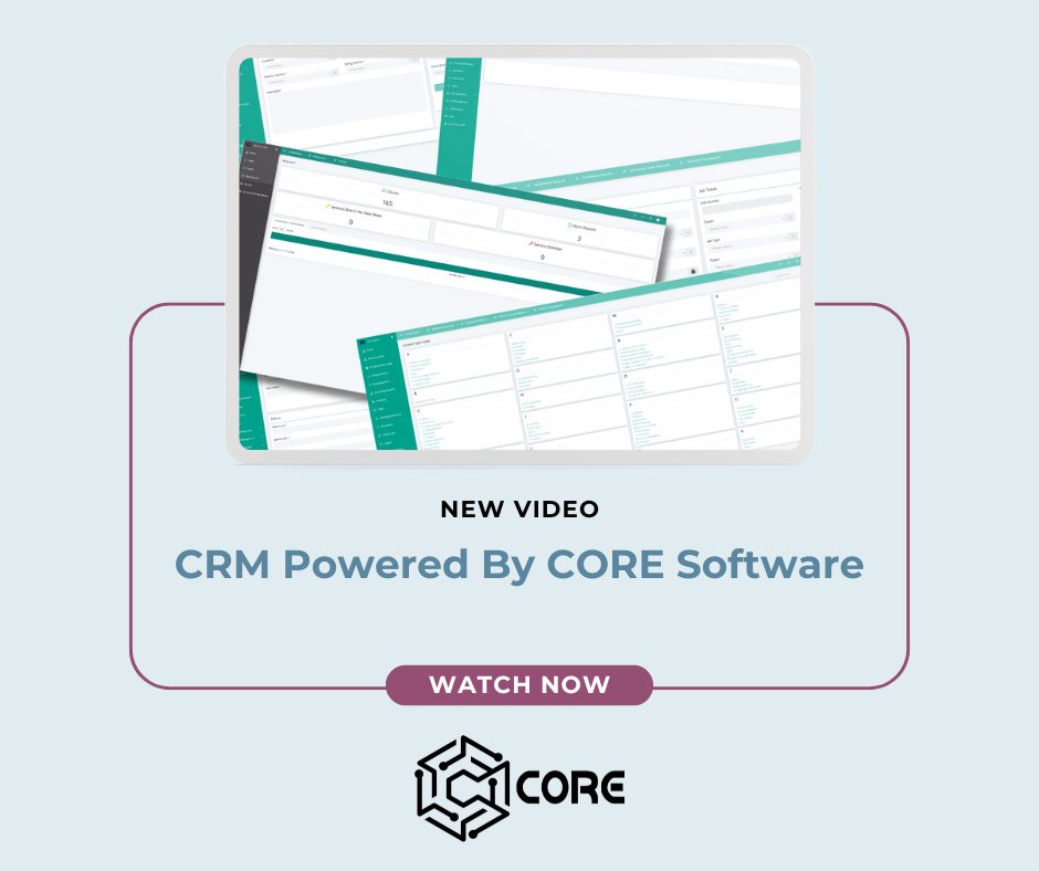 CORESoftwareUK's tweet photo. 📣Check out our latest video....
Find out more about our CRM Powered By CORE Software and how it can help you and your Business ⬇️
https://t.co/iBhU0YtzhR
#coresoftware #CRM #productivity https://t.co/wIIttEWI2C