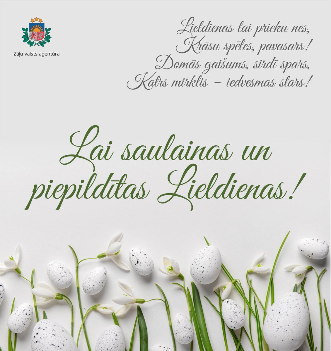 Lai saulainas un piepildītas Lieldienas! 🌱🪺