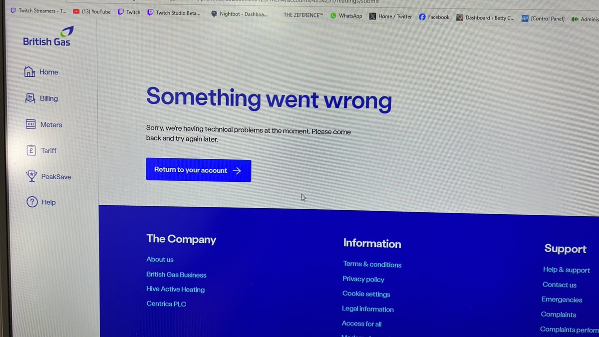 logic1938's tweet photo. @BritishGas unable to input meter readings on your website. Has been this way for two days. Help. https://t.co/Y0XEpz5VXC