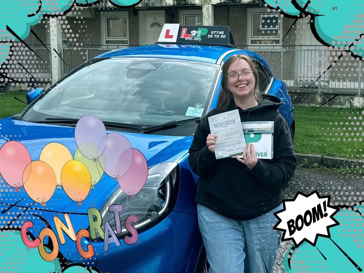 L2PwithGary's tweet photo. A MASSIVE CONGRATULATIONS to Caitlin on passing her practical driving test today in Paisley …. 
Super proud of you 🚙🚙🚙 https://t.co/pwPRi7yvxY